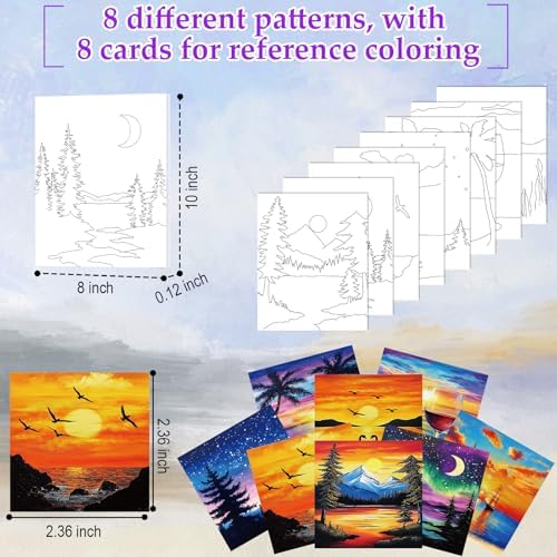 Cholemy 36 Pcs Paint and Sip Kit Gift for Adult 8''x10'' - Image 4