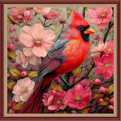 Dooxvey Cross Stitch Kits for Adults Beginners,Full Range of Cross-Stitch Stamped Kits Needlepoint Kits for Beginners Embroidery Kits 11CT Cross Stitch Patterns-Flower Bird 18x18 inch by DooxveyStampedEmbroideryKit