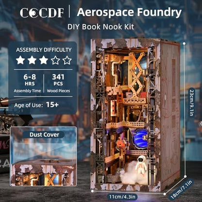 CCCDF Aerospace Foundry Book Nook Kit, DIY Miniature Diorama for Adults - Image 2