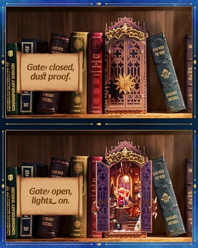 Rolife Book Nook Kit Wizard House Snap-Fit 3D Wooden Puzzles for Adults - Image 6