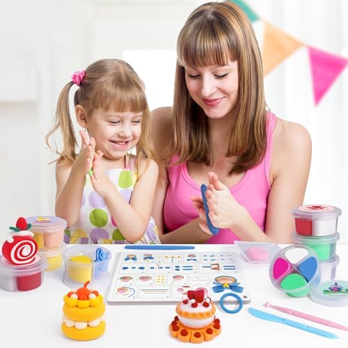 Helsort Air Dry Clay Kit, 12 Cake Modeling Clay for Kids, Tutorial Video - Image 6