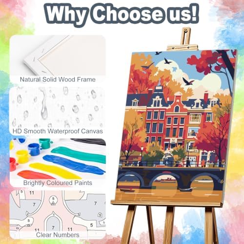 Kalonyth City Framed Paint by Numbers Kit for Adults Beginner 8x12 inch - Image 4