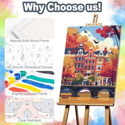 Kalonyth City Framed Paint by Numbers Kit for Adults Beginner 8x12 inch - Image 4