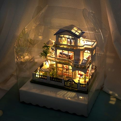 DIY Miniature Store Wooden Dollhouse Kit Cottage Villa Building 3D Model Creativity Gifts for Teens and Adults - Image 6