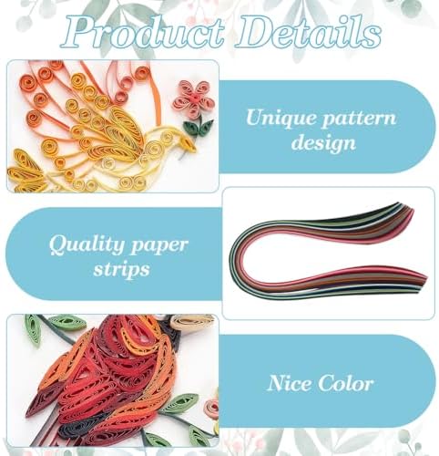 WEBEEDY DIY Bird Quilling Greeting Card Sets with 20 PCS Blank Cards,36 Colors Strips,Paper Quilling Tools and White Emulsion Greeting Card DIY Quilling Supplies for Birthday Party Gifts - Image 3