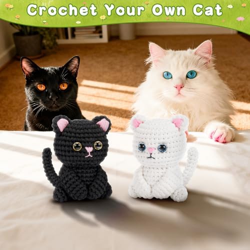 Crochet Kit for Beginners, Cat Crochet Kits Complete Starter Kit - Image 3