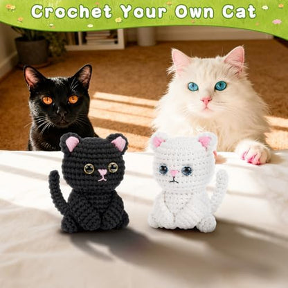 Crochet Kit for Beginners, Cat Crochet Kits Complete Starter Kit - Image 3