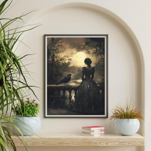 Gothic Crows Paint by Numbers Kit for Adults Framed Canvas, Frameworkless - Image 6