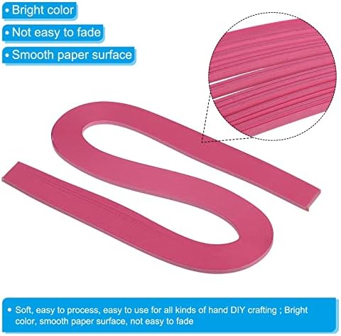 PATIKIL Quilling Strips Paper 120pcs 1/8"(3mm) 54cm Origami Paper Quilling Strip for Art DIY Hand Craft Christmas Rose Red - Image 3