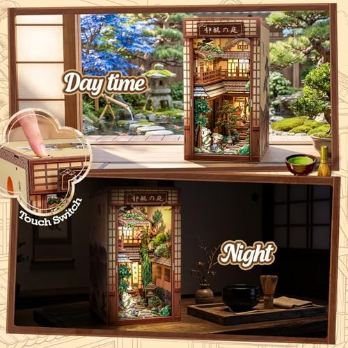 Cutefun Book Nook Kit - DIY Miniature Japanese Zen Garden House Kit - Image 5