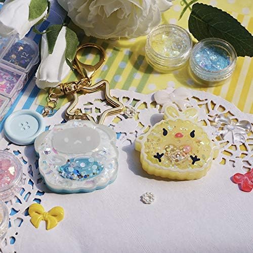 FUNSHOWCASE Epoxy Resin Shaker Molds Set Jewelry Casting Supplies, Bear, Chick, Sheep, Beer Mug, Game Console 5 Silicone Trays with 5 Seal Films, Height 2-2.4inch - Image 4