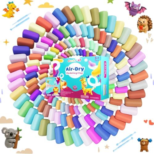 Aestd-ST Air Dry Clay 180 Colors, Modeling Clay for Kids, DIY Magic Clay - Image 2