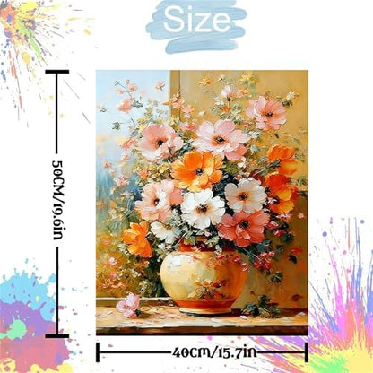 Flower Paint by Numbers Kit for Adults,Wild Daisy Adult Painting by Numbers for Beginner on Canvas,DIY Painting Kits for Home Wall Decor,Gifts (Flower5) - Image 2
