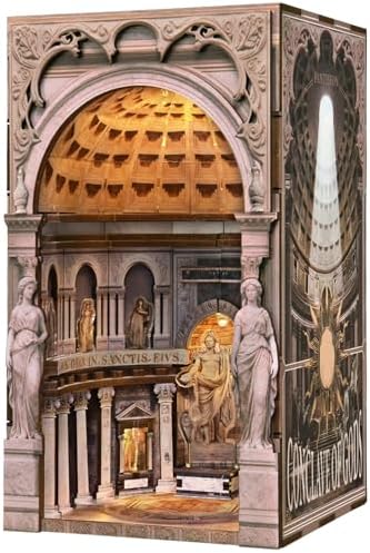 MiniCity Pantheon Book Nook Kit, DIY Miniature Architecture Model with LED by MiniCity