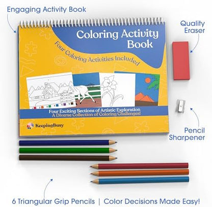 Keeping Busy Coloring Book Activity Kits for Dementia | Easy Crafts for Seniors | Alzheimer Products for Elderly - Image 4