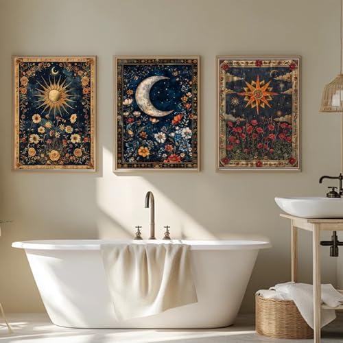 AIBOERL 3 Pack Paint by Numbers Kit for Adults Beginner,Sun Moon, 12X16In - Image 2