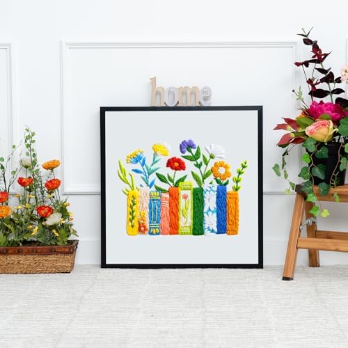Louise Maelys Floral Books Embroidery Kit for Beginners DIY Needlework - Image 6