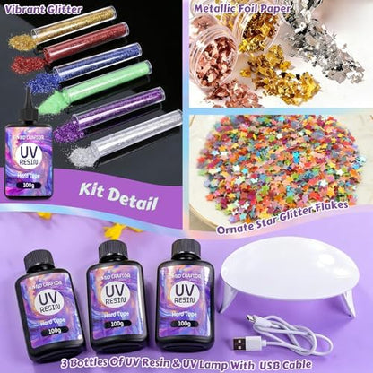 Bond Craftor UV Resin Kit 300g, Hard Type for Jewelry Making - Image 3
