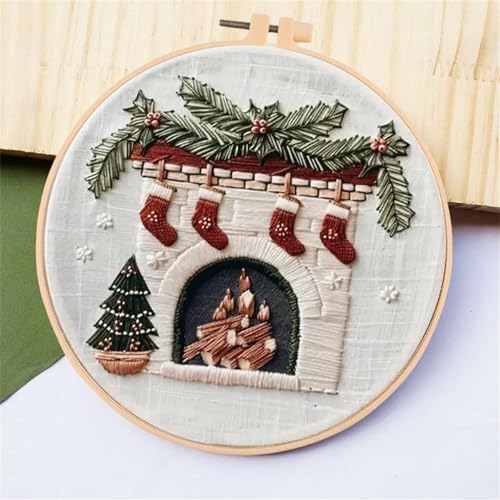 Huacan Embroidery Kit for Beginners Adults, Easy Needlepoint Kits for Adults with Stamped Embroidery Patterns. (Chimney) - Image 3