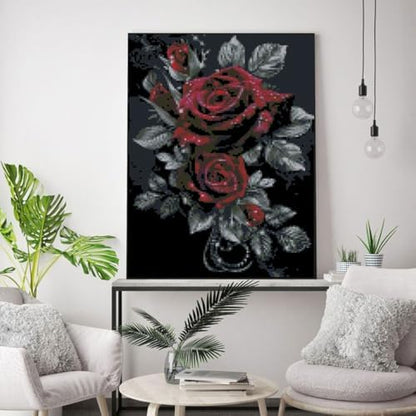 Flowers Stamped Cross Stitch Kits Flowers Cross Stitch Patterns,Dimensions Cross Stitch Kits Embroidery Kit Arts and Crafts for Beginners 15.7x11.8 inch - Image 6