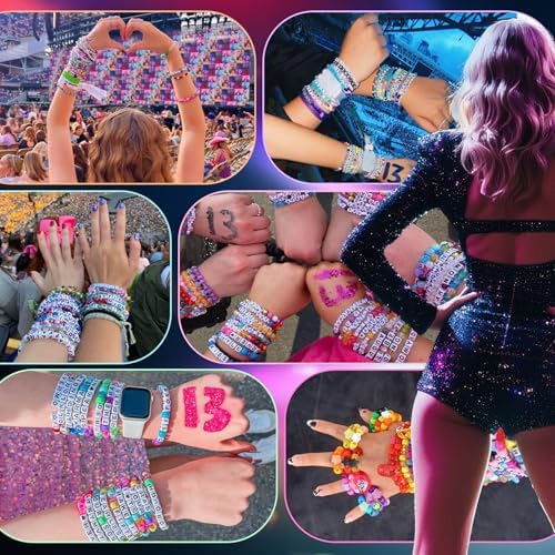 Gionlion 7 Boxes Pony Beads Bracelet Making Kit, 144 Colors 6x9mm Kandi Rave Beads, Friendship Bracelet Kit with 800Pcs Letter Bead for DIY Jewelry, Keychains, Arts and Crafts Gifts - Image 6