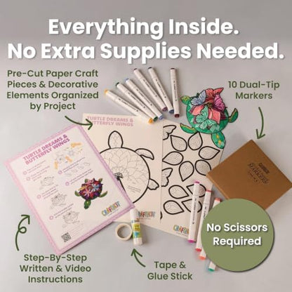 Craftikit Adult Paper Craft Kit for Women, 15 Bird & Butterfly Projects - Image 4