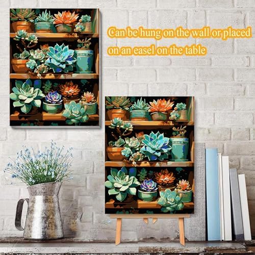 Meothan Framed Paint by Numbers Kits for Adults 12x16in with Wooden Easel - Image 3