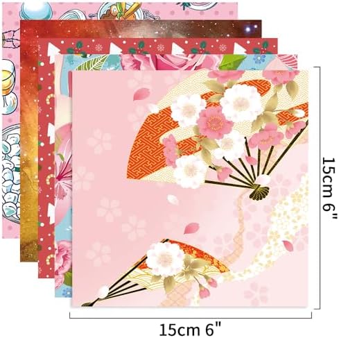 10 Different Packs Full Collection Origami Paper, 6-Inch Double Sided Color - Image 3