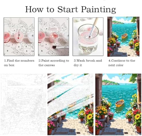 ZRIZQ Paint by Numbers Kit for Adults Beginner Landscape,City Scape,16x20 - Image 5