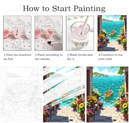 ZRIZQ Paint by Numbers Kit for Adults Beginner Landscape,City Scape,16x20 - Image 5