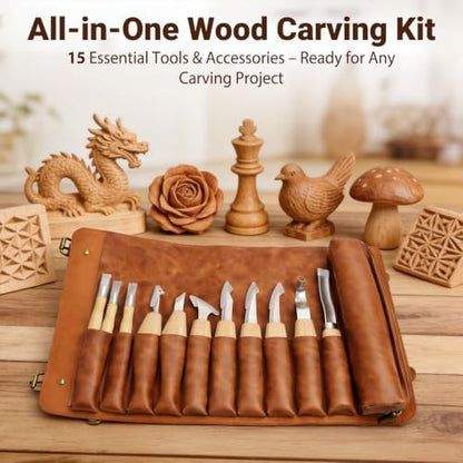 Wood Carving Kit Deluxe-Whittling Knife, Wood Carving Knife Set - Image 6
