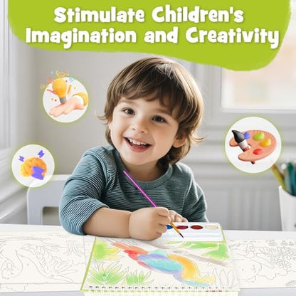 Watercolor Painting Coloring Books Pocket Watercolor Paint Bookmarks - Image 6