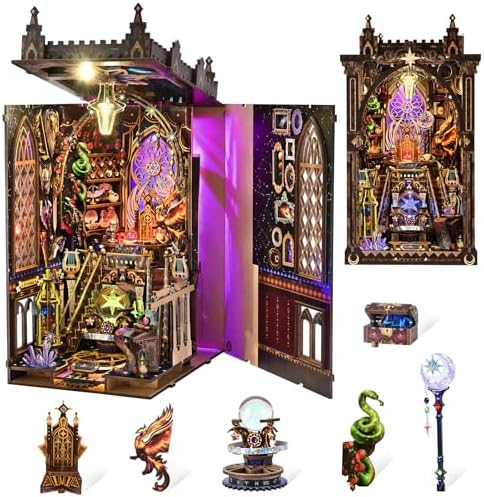 TOYQI Book Nook Kit for Adult, DIY Miniature Dollhouse Kit, Zodiac Signs by TOYQI