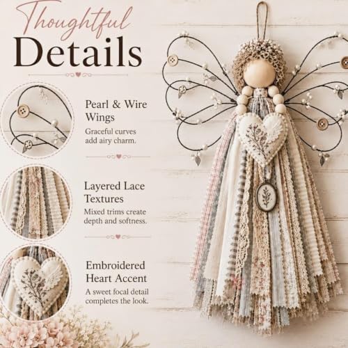 Macrame Wall Weaving Craft,Angel Fabric Hanging DIY Kit - Image 6