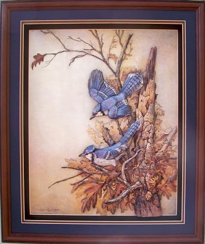 Blue Jay Bird - Graceful Sentinel - Paper Tole 3D Decoupage Craft Kit Size 8x10 inches K8-8137 (The Additional Pictures Show Examples This Craft Kit Assembled and Framed in a Shadow Box Frame) - Image 3