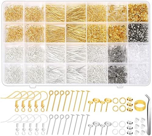 Hypoallergenic Earring Making Kit, 2000Pcs Earring Making Supplies Kit by Modacraft