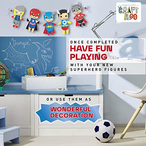 Superhero Sewing Kit for Little Kids - 5 Easy Felt Beginner Projects - Image 7