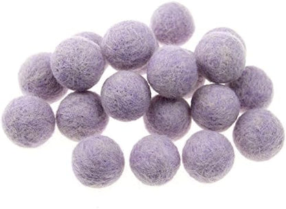 Zasy 30mm Needle Wool Felt Balls Foam Filled Wool Felt Pom Pom Home Decor DIY (Lavendar) - Image 2