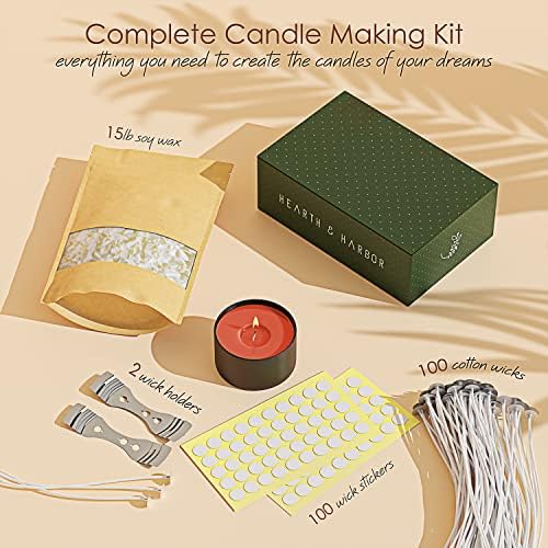 Hearth & Harbor Organic Candle Wax, Pure Soy Wax for Candle Making, 15 lbs - Image 2