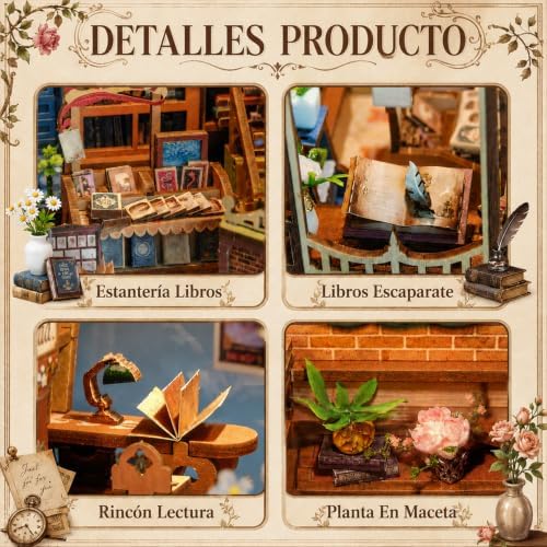 CRIOLPO Book Nook Kits Miniature House Kit for Adults with LED Lights - Image 6