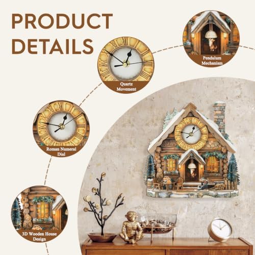 3D Wooden Puzzles for Adults-Wooden House Puzzle Clock-Adult Craft - Image 3