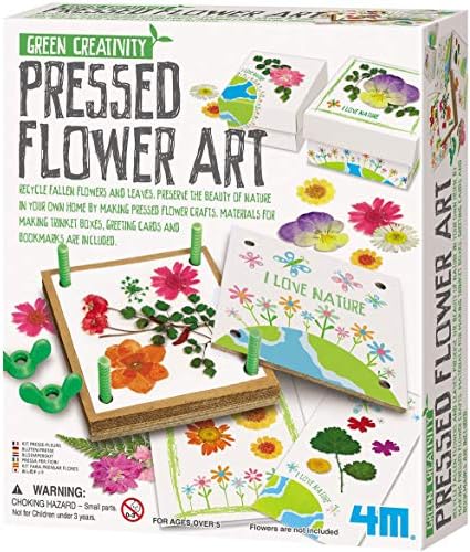 4M Green Creativity Pressed Flower Art Kit, Recycle Flowers Art & Crafts DIY Kit, For Boys & Girls Ages 5+ by ToysmithHome