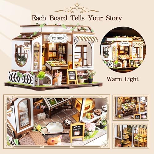 DIY Miniature House Kit- Miniature House Kit Adults Pet Shop - Image 2