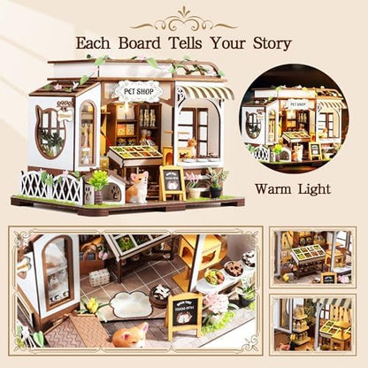 DIY Miniature House Kit- Miniature House Kit Adults Pet Shop - Image 2