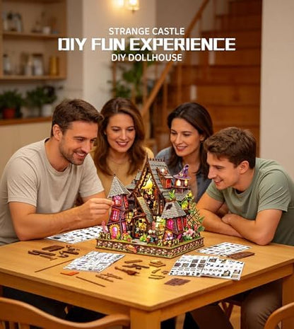 Roroom DIY Miniature House Kit, Whimsical Haunted Castle Dollhouse Kit - Image 5