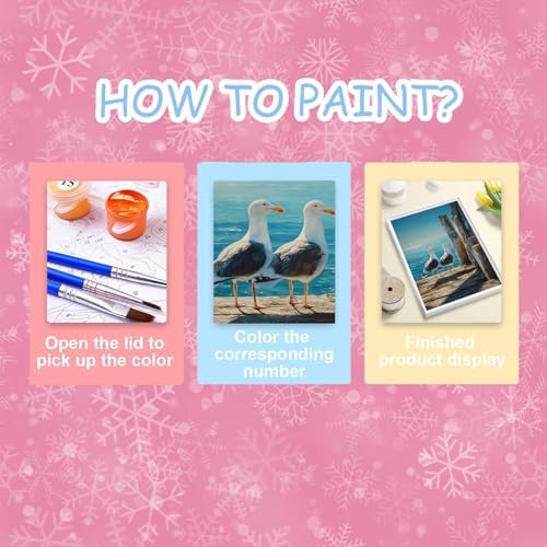 HITO Seagull Paint by Numbers Kit for Adults 16x20 Inch Frameless - Image 7