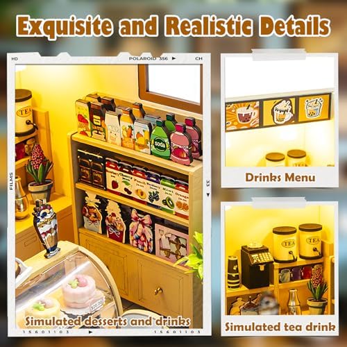 DIY Miniature House Kit, Mini House Building kit for Adults, Tea House - Image 4