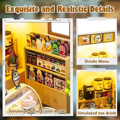 DIY Miniature House Kit, Mini House Building kit for Adults, Tea House - Image 4