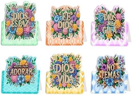 6 pack 3D Jesus Diamond Painting Greeting Cards Kit, Diamond Art Birthday Cards with Envelopes,DIY Thank You Card Making Craft for Adults,Handmade Greeting Card Supplies Gift Idea (Jesus) by Unknown