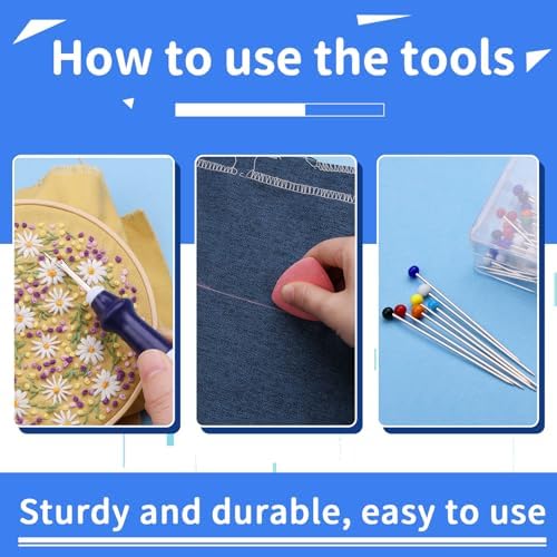 SOCNITC 65Pcs Stitch Remover Tool Kit Seam Ripper for Sewing and Embroidery - Image 6